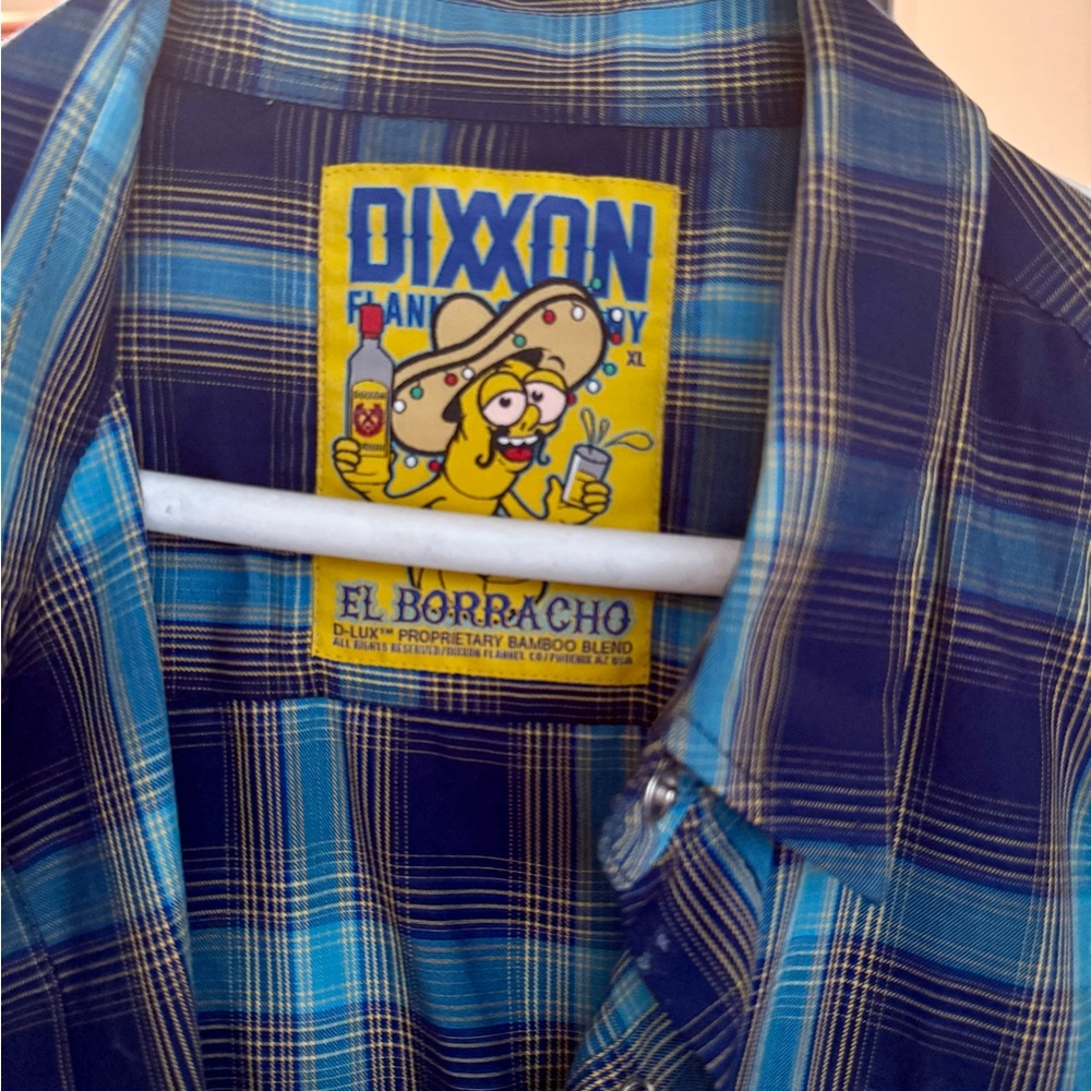 DIXXON Navy and Light Blue Plaid Shirt